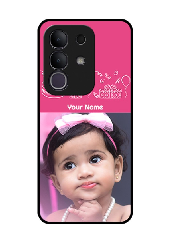Vivo T4x 5G Custom Glass Phone Case - With Birthday Line Art Design