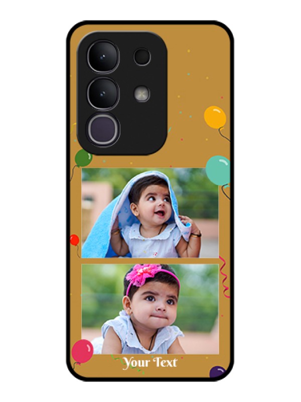 Custom Vivo T4x 5G Custom Glass Phone Case - Image Holder With Birthday Celebrations Design