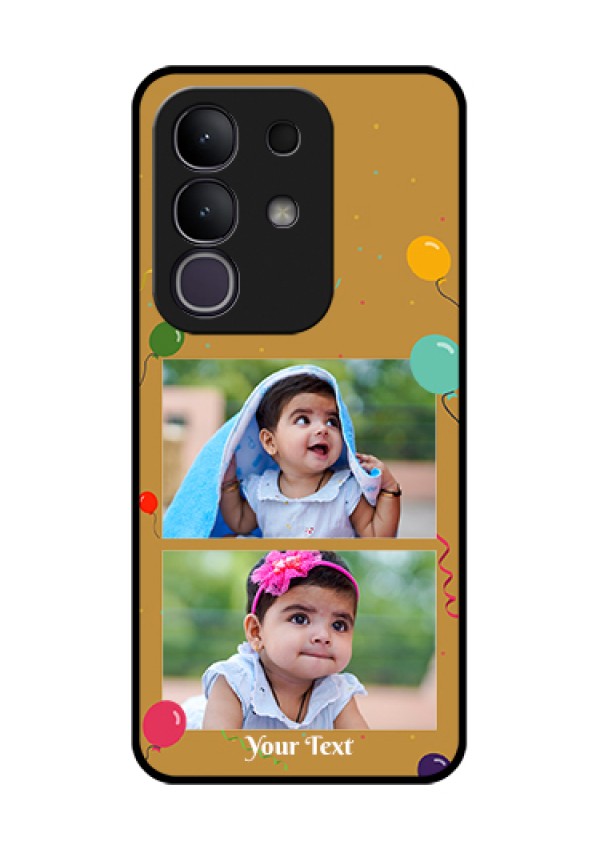 Vivo T4x 5G Custom Glass Phone Case - Image Holder With Birthday Celebrations Design