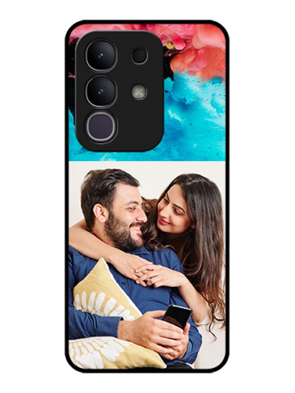 Custom Vivo T4x 5G Custom Glass Phone Case - Quote With Acrylic Painting Design