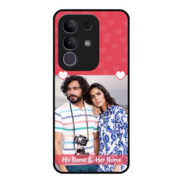 Vivo T4x 5G Custom Glass Phone Case - Simple Love Design