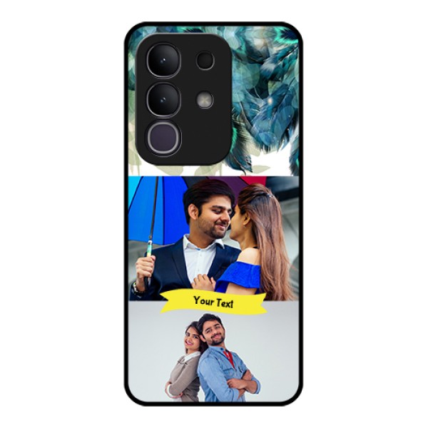 Vivo T4x 5G Custom Glass Phone Case - Image With Boho Peacock Feather Design Vivo T4x 5G Custom Glass Phone Case - Image With Boho Peacock Feather Design