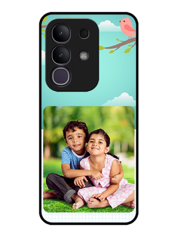 Custom Vivo T4x 5G Custom Glass Phone Case - Doodle Love Design