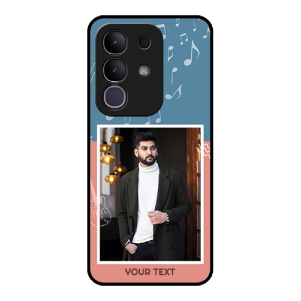 Vivo T4x 5G Custom Glass Phone Case - With Color Musical Note Design Vivo T4x 5G Custom Glass Phone Case - With Color Musical Note Design