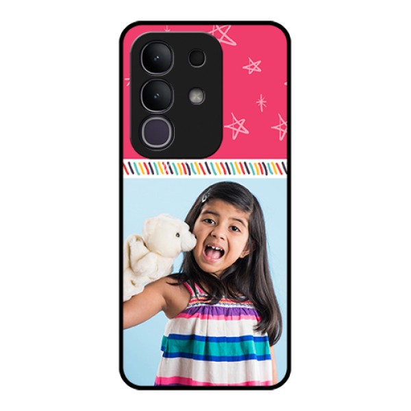 Vivo T4x 5G Custom Glass Phone Case - Line Art Design