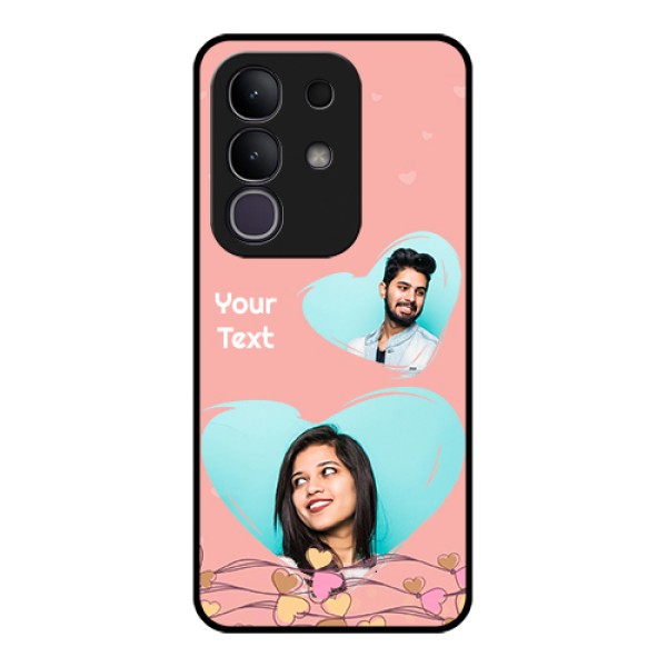 Vivo T4x 5G Custom Glass Phone Case - Love Doodle Design
