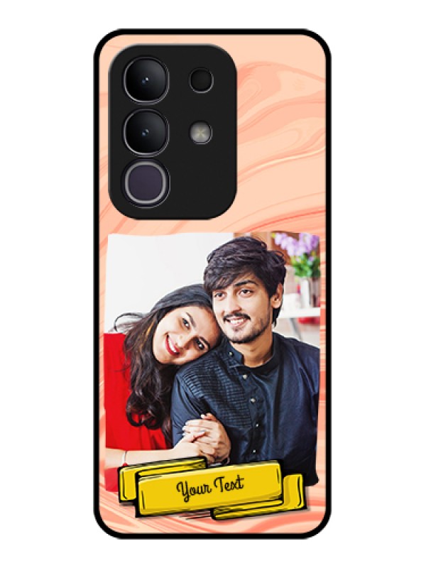 Custom Vivo T4x 5G Custom Glass Phone Case - Marble Texture Design