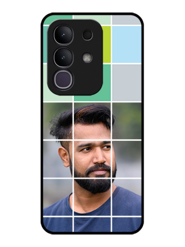 Custom Vivo T4x 5G Custom Glass Phone Case - With White Box Pattern