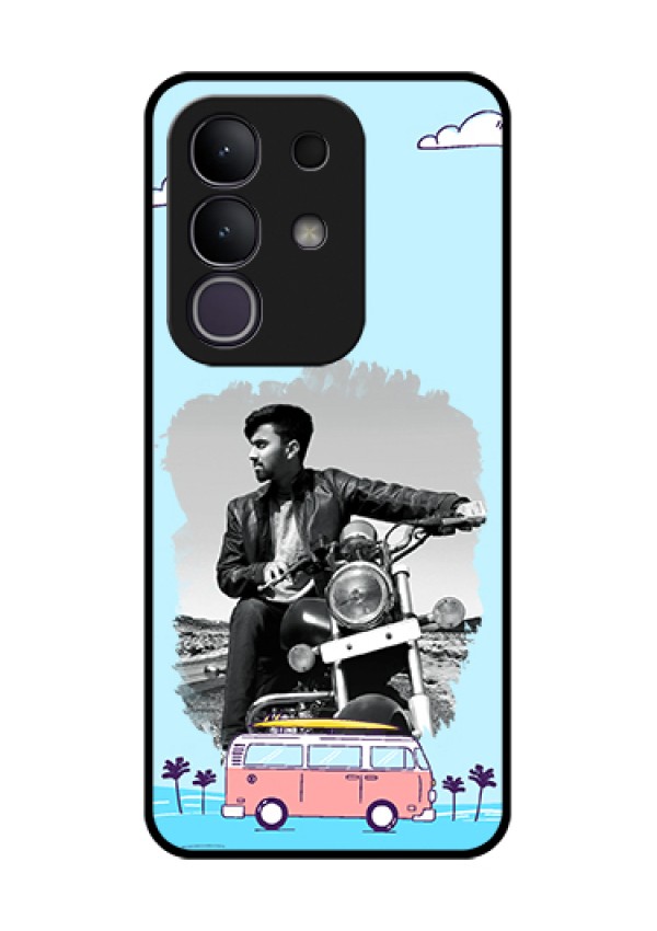 Vivo T4x 5G Custom Glass Phone Case - Travel & Adventure Design