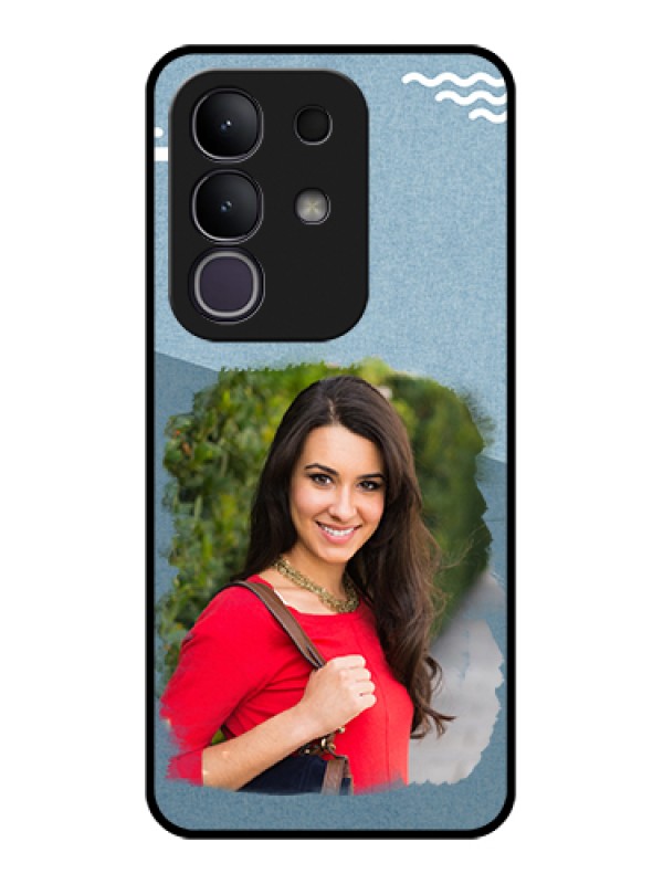 Custom Vivo T4x 5G Custom Glass Phone Case - Grunge Line Art Design