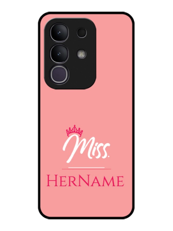 Custom Vivo T4x 5G Custom Glass Phone Case - Mrs With Name Design