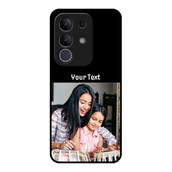 Vivo T4x 5G Custom Glass Phone Case - Photo With Name Design