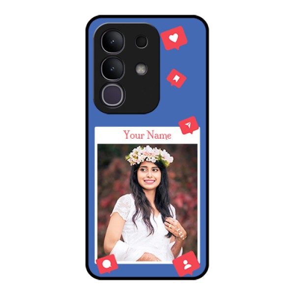 Vivo T4x 5G Custom Glass Phone Case - Like Share And Comment Design Vivo T4x 5G Custom Glass Phone Case - Like Share And Comment Design