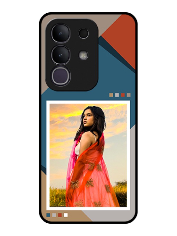 Custom Vivo T4x 5G Custom Glass Phone Case - Retro Color Pallet Design