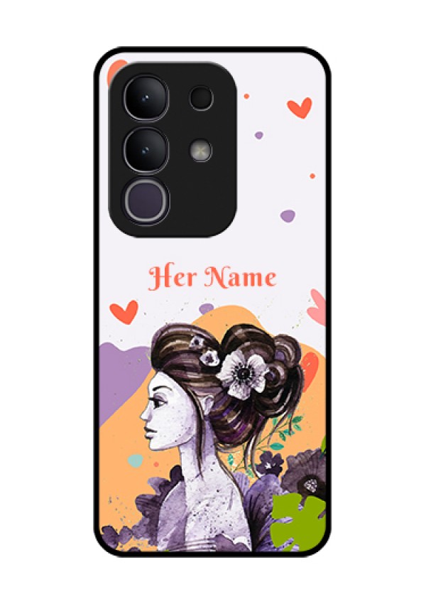 Vivo T4x 5G Custom Glass Phone Case - Woman And Nature Design
