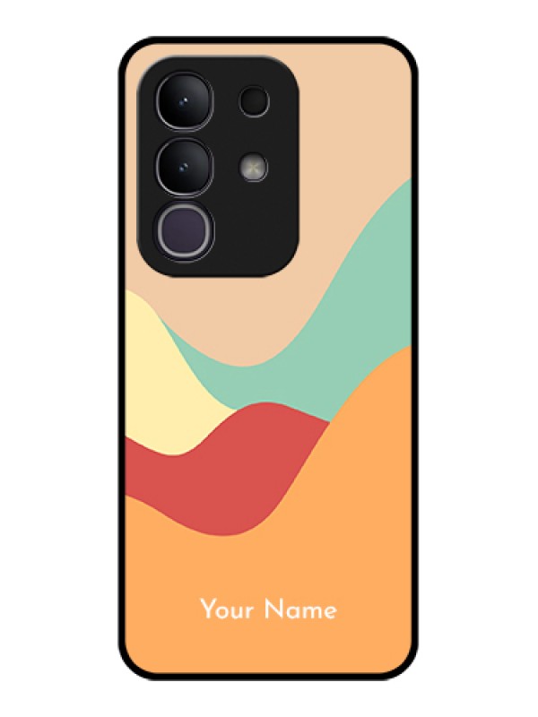 Custom Vivo T4x 5G Custom Glass Phone Case - Ocean Waves Multi - Colour Design