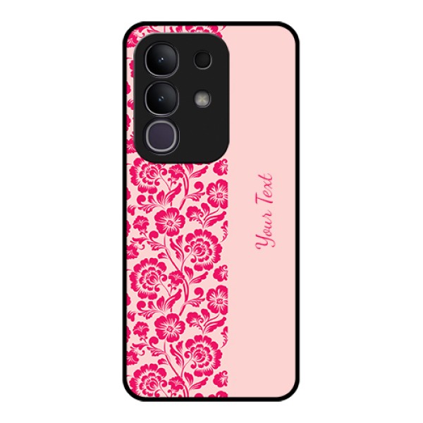 Vivo T4x 5G Custom Glass Phone Case - Attractive Floral Pattern Design