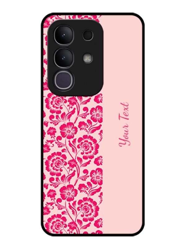 Custom Vivo T4x 5G Custom Glass Phone Case - Attractive Floral Pattern Design