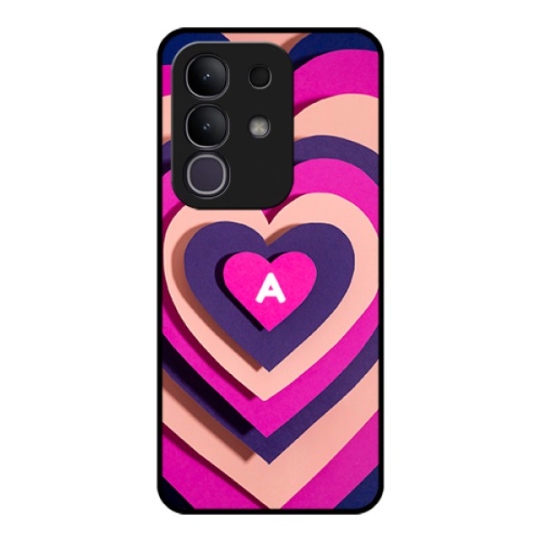 Vivo T4x 5G Custom Glass Phone Case - Cute Heart Pattern Design Vivo T4x 5G Custom Glass Phone Case - Cute Heart Pattern Design