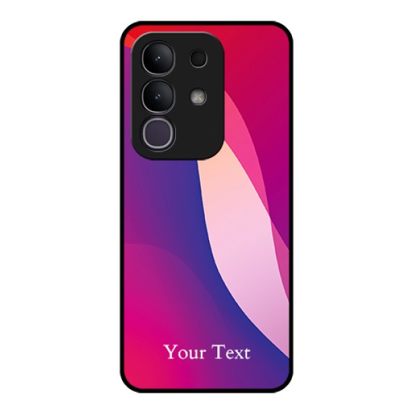 Vivo T4x 5G Custom Glass Phone Case - Digital Abstract Overlap Design
