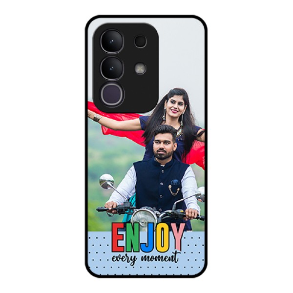 Vivo T4x 5G Custom Glass Phone Case - Enjoy Every Moment Design Vivo T4x 5G Custom Glass Phone Case - Enjoy Every Moment Design