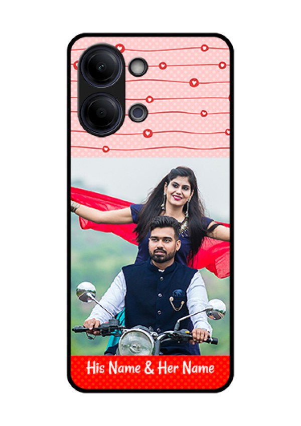 Vivo T5 Lite 44W 5G Custom Glass Phone Case - Red Pattern Case Design