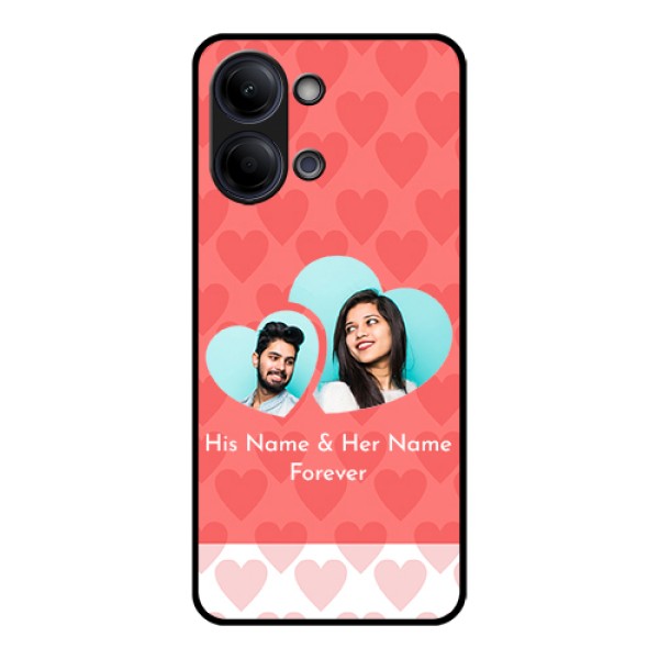 Vivo T5 Lite 44W 5G Custom Glass Phone Case - Couple Pic Upload Design