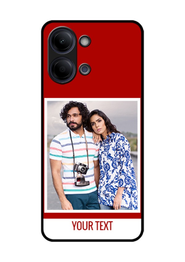 Vivo T5 Lite 44W 5G Custom Glass Phone Case - Red Color Design
