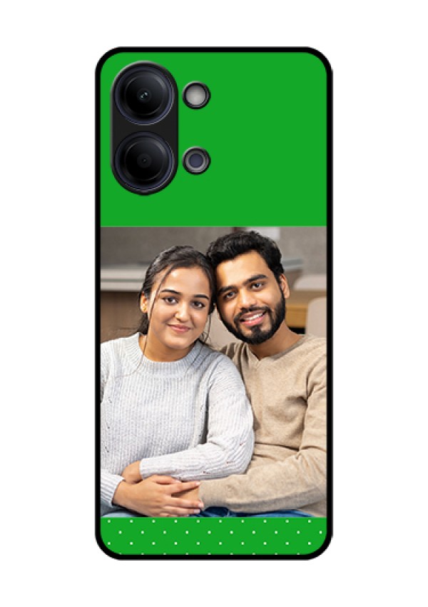 Vivo T5 Lite 44W 5G Custom Glass Phone Case - Green Pattern Design