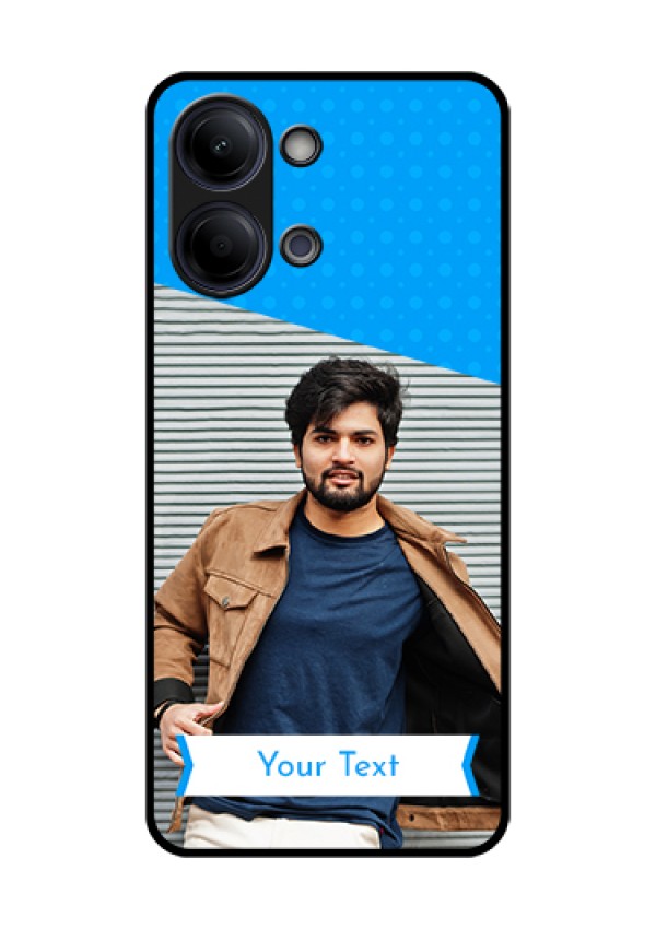 Vivo T5 Lite 44W 5G Custom Glass Phone Case - Simple Blue Color Design