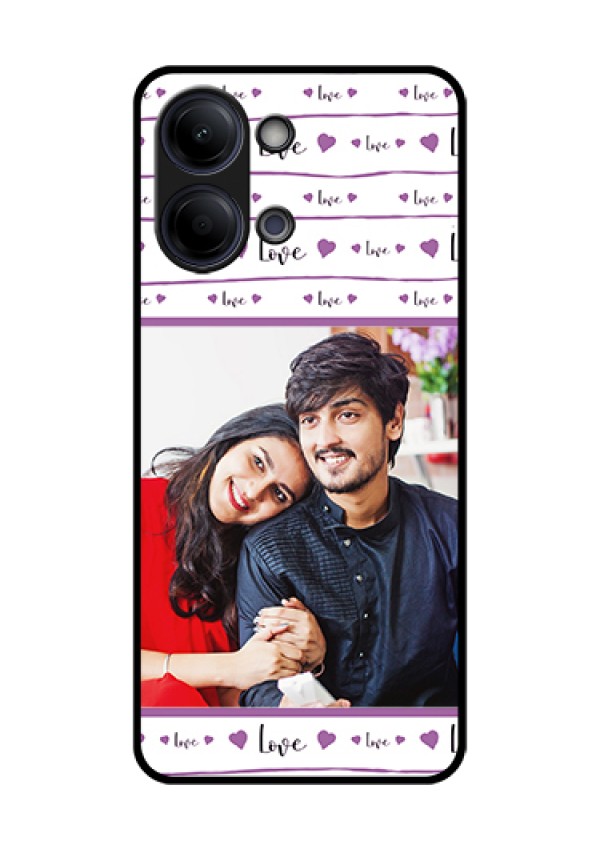 Vivo T5 Lite 44W 5G Custom Glass Phone Case - Couples Heart Design