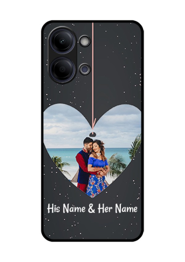 Vivo T5 Lite 44W 5G Custom Glass Phone Case - Hanging Heart Design