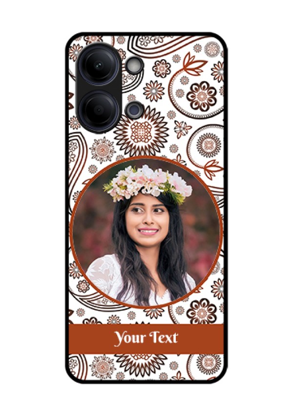 Vivo T5 Lite 44W 5G Custom Glass Phone Case - Abstract Flower Design