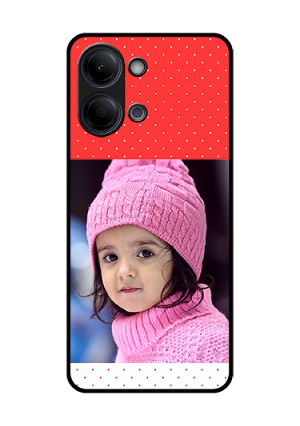 Vivo T5 Lite 44W 5G Custom Glass Phone Case - Red Pattern Design