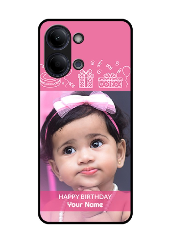 Vivo T5 Lite 44W 5G Custom Glass Phone Case - With Birthday Line Art Design