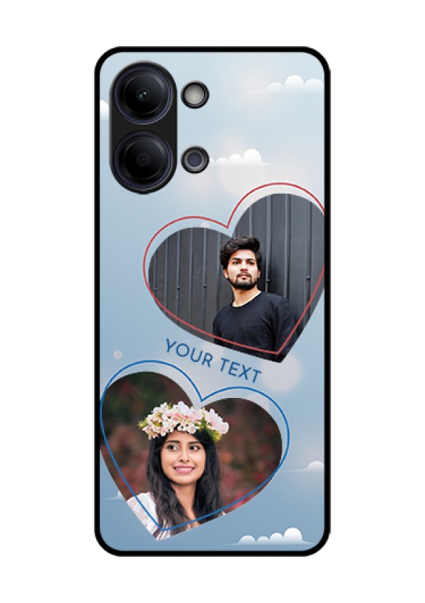 Vivo T5 Lite 44W 5G Custom Glass Phone Case - Blue Color Couple Design