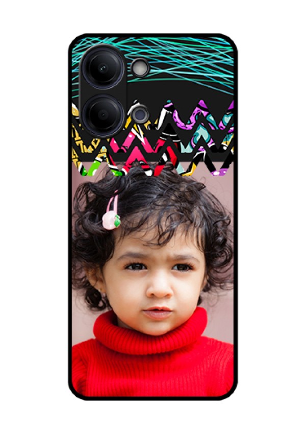 Vivo T5 Lite 44W 5G Custom Glass Phone Case - Neon Abstract Design