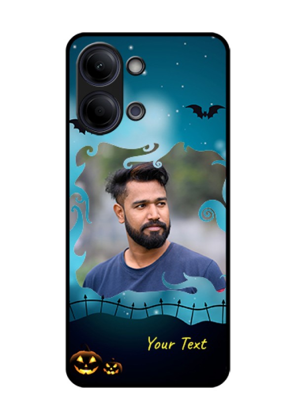 Vivo T5 Lite 44W 5G Custom Glass Phone Case - Halloween Frame Design