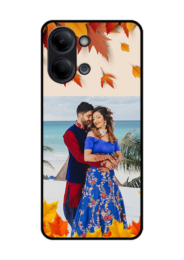 Vivo T5 Lite 44W 5G Custom Glass Phone Case - Autumn Maple Leaves Design