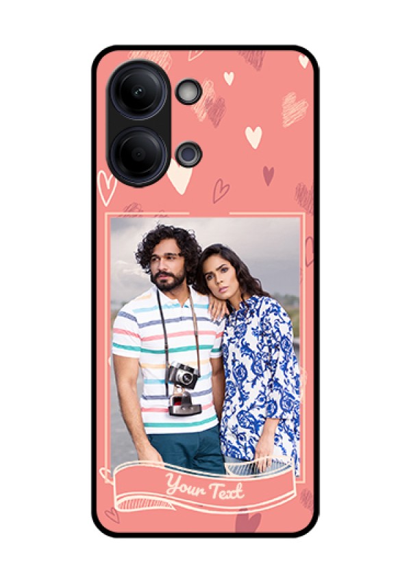 Vivo T5 Lite 44W 5G Custom Glass Phone Case - Love Doodle Art Design