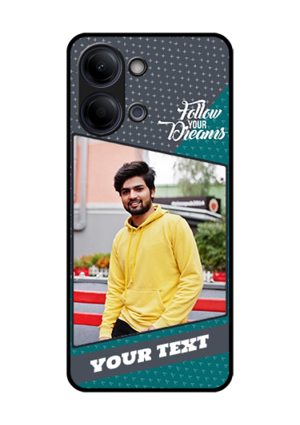 Vivo T5 Lite 44W 5G Custom Glass Phone Case - Background Pattern Design With Quote