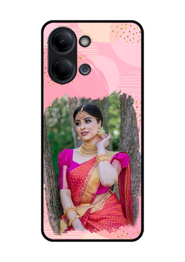 Vivo T5 Lite 44W 5G Custom Glass Phone Case - Gold Glitter Splash Design