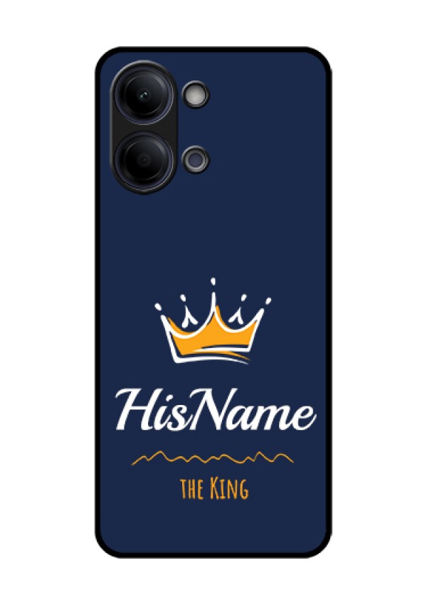 Vivo T5 Lite 44W 5G Custom Glass Phone Case - King With Name Design