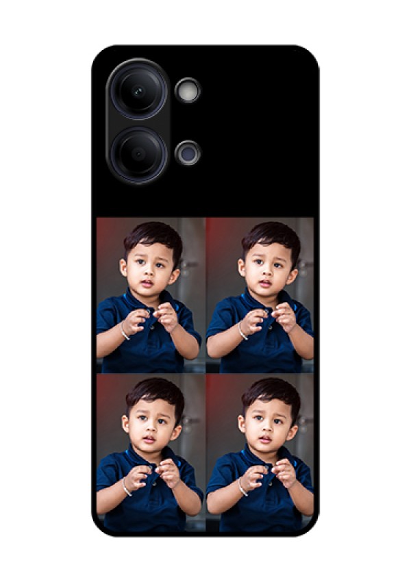 Vivo T5 Lite 44W 5G Custom Glass Phone Case - 4 Image Holder Design