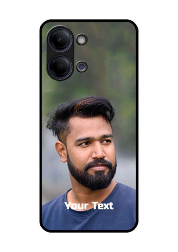 Vivo T5 Lite 44W 5G Custom Glass Phone Case - Photo With Text Design
