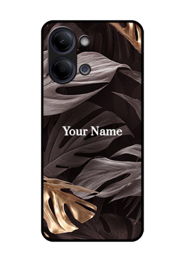 Vivo T5 Lite 44W 5G Custom Glass Phone Case - Wild Leaves Digital Paint Design