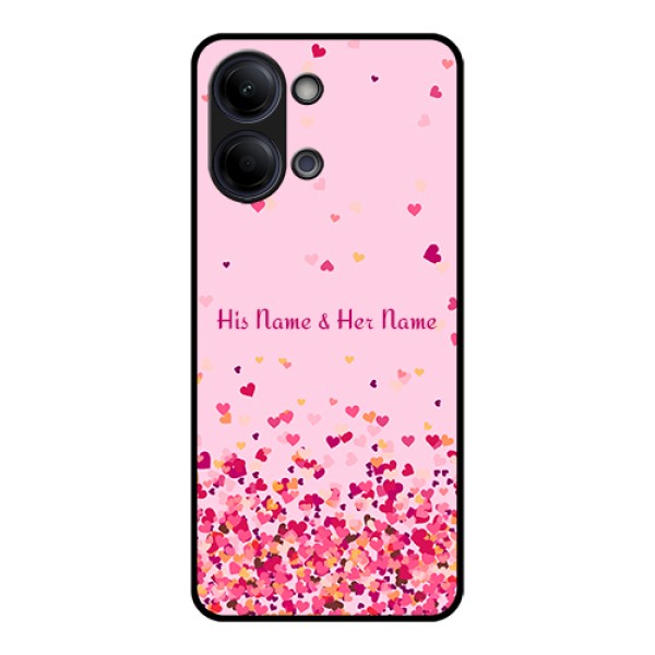 Vivo T5 Lite 44W 5G Custom Glass Phone Case - Floating Hearts Design