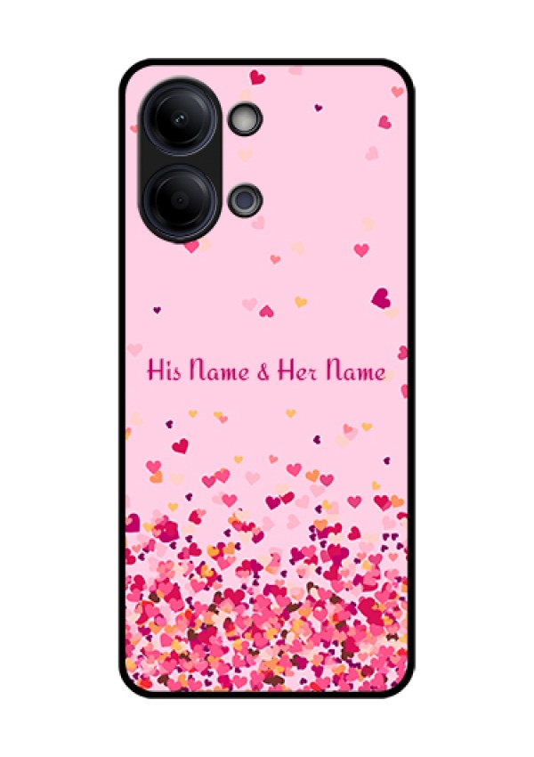 Vivo T5 Lite 44W 5G Custom Glass Phone Case - Floating Hearts Design