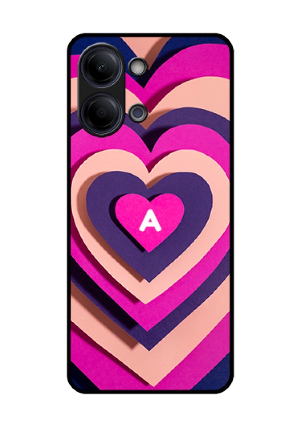 Vivo T5 Lite 44W 5G Custom Glass Phone Case - Cute Heart Pattern Design