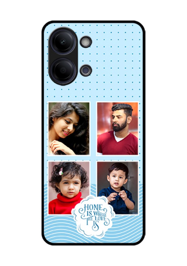 Vivo T5 Lite 44W 5G Custom Glass Phone Case - Cute Love Quote With 4 Pic Upload Design